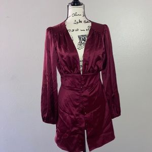 Satin Windsor mini dress